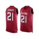 Nike Atlanta Falcons #21 Deion Sanders Red Team Color Men's Stitched NFL Limited Tank Top Jersey