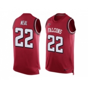 Nike Atlanta Falcons #22 Keanu Neal Limited Red Player Name & Number Tank Top NFL Jersey