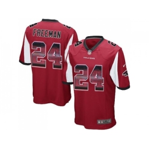 Nike Atlanta Falcons #24 Devonta Freeman Red Team Color Men's Stitched NFL Limited Strobe Jersey