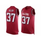 Nike Atlanta Falcons #37 Ricardo Allen Red Team Color Men's Stitched NFL Limited Tank Top Jersey