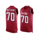 Nike Atlanta Falcons #70 Jake Matthews Red Team Color Men's Stitched NFL Limited Tank Top Jersey