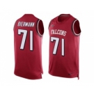 Nike Atlanta Falcons #71 Kroy Biermann Red Team Color Men's Stitched NFL Limited Tank Top Jersey