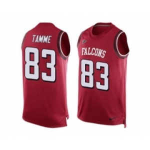 Nike Atlanta Falcons #83 Jacob Tamme Red Team Color Men's Stitched NFL Limited Tank Top Jersey