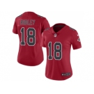 Women Nike Atlanta Falcons #18 Calvin Ridley Red Stitched NFL Limited Rush Jersey