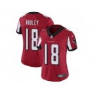 Women Nike Atlanta Falcons #18 Calvin Ridley Red Team Color Stitched NFL Vapor Untouchable Limited Jersey