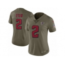 Women Nike Atlanta Falcons #2 Matt Ryan Limited Olive 2017 Salute to Service NFL Jersey