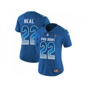 Women Nike Atlanta Falcons #22 Keanu Neal Royal Stitched NFL Limited NFC 2018 Pro Bowl Jersey