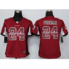 Women Nike Atlanta Falcons #24 Devonta Freeman Red Strobe Jersey