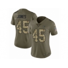 Women Nike Atlanta Falcons #45 Deion Jones Limited Olive Camo 2017 Salute to Service NFL Jersey