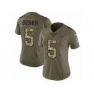 Women Nike Atlanta Falcons #5 Matt Bosher Limited Olive Camo 2017 Salute to Service NFL Jersey