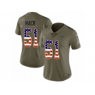 Women Nike Atlanta Falcons #51 Alex Mack Limited Olive USA Flag 2017 Salute to Service NFL Jersey