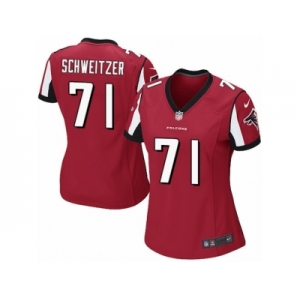 Women Nike Atlanta Falcons #71 Wes Schweitzer Game Red Team Color NFL Jersey