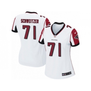 Women Nike Atlanta Falcons #71 Wes Schweitzer Game White NFL Jersey