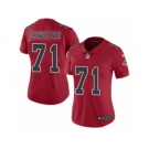 Women Nike Atlanta Falcons #71 Wes Schweitzer Limited Red Rush Vapor Untouchable NFL Jersey