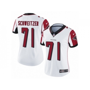 Women Nike Atlanta Falcons #71 Wes Schweitzer White Vapor Untouchable Elite Player NFL Jersey