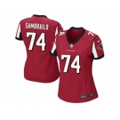 Women Nike Atlanta Falcons #74 Ty Sambrailo Game Red Team Color NFL Jersey