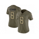 Women Nike Atlanta Falcons #8 Matt Schaub Limited Olive Camo 2017 Salute to Service NFL Jersey