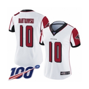 Women's Atlanta Falcons #10 Steve Bartkowski White Vapor Untouchable Limited Player 100th Season Football Jersey