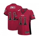 Women's Atlanta Falcons #11 Julio Jones Elite Red Drift Fashion Football Jersey