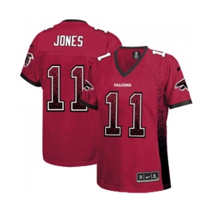 Women's Atlanta Falcons #11 Julio Jones Elite Red Drift Fashion Football Jersey