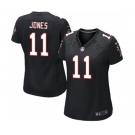 Women's Atlanta Falcons #11 Julio Jones Game Black Alternate Football Jersey