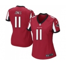 Women's Atlanta Falcons #11 Julio Jones Game Red Team Color Football Jersey