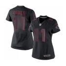 Women's Atlanta Falcons #11 Julio Jones Limited Black Impact Football Jersey