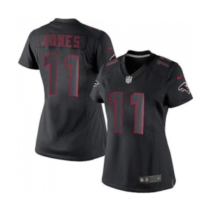 Women's Atlanta Falcons #11 Julio Jones Limited Black Impact Football Jersey
