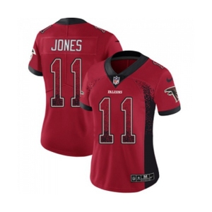 Women's Atlanta Falcons #11 Julio Jones Limited Red Rush Drift Fashion Football Jersey