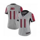 Women's Atlanta Falcons #11 Julio Jones Limited Silver Inverted Legend Football Jersey