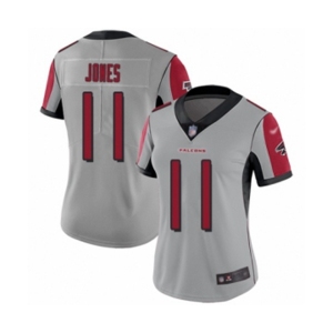 Women's Atlanta Falcons #11 Julio Jones Limited Silver Inverted Legend Football Jersey