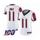 Women's Atlanta Falcons #11 Julio Jones White Vapor Untouchable Limited Player 100th Season Football Jersey