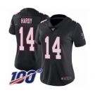 Women's Atlanta Falcons #14 Justin Hardy Black Alternate Vapor Untouchable Limited Player 100th Season Football Jersey