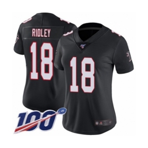 Women's Atlanta Falcons #18 Calvin Ridley Black Alternate Vapor Untouchable Limited Player 100th Season Football Jersey