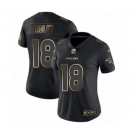 Women's Atlanta Falcons #18 Calvin Ridley Black Gold Vapor Untouchable Limited Player 100th Season Football Jersey