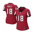 Women's Atlanta Falcons #18 Calvin Ridley Game Red Team Color Football Jersey