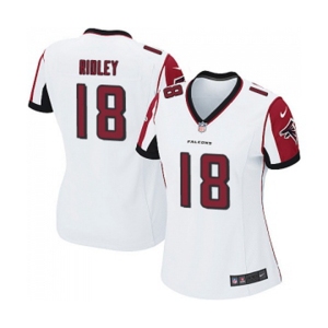 Women's Atlanta Falcons #18 Calvin Ridley Game White Football Jersey