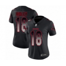 Women's Atlanta Falcons #18 Calvin Ridley Limited Black Smoke Fashion Football Jersey