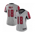 Women's Atlanta Falcons #18 Calvin Ridley Limited Silver Inverted Legend Football Jersey