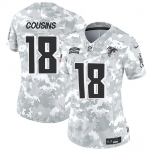 Women's Atlanta Falcons #18 Kirk Cousins 2024 F.U.S.E Arctic Camo Salute To Service Limited Stitched Football Jersey