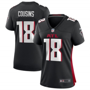 Women's Atlanta Falcons #18 Kirk Cousins Black Stitched Jersey