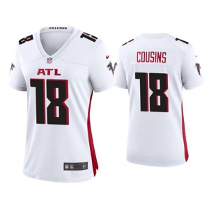 Women's Atlanta Falcons #18 Kirk Cousins White Stitched Jersey