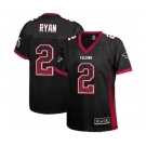 Women's Atlanta Falcons #2 Matt Ryan Elite Black Drift Fashion Football Jersey