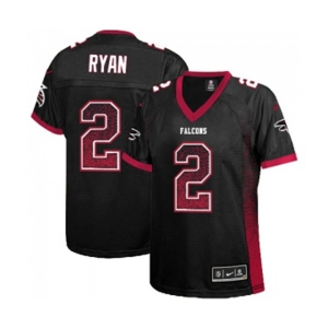 Women's Atlanta Falcons #2 Matt Ryan Elite Black Drift Fashion Football Jersey