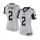 Women's Atlanta Falcons #2 Matt Ryan Limited Gray Gridiron II Football Jersey