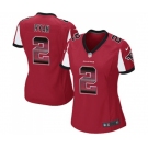 Women's Atlanta Falcons #2 Matt Ryan Limited Red Strobe Football Jersey