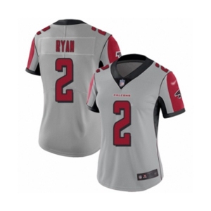 Women's Atlanta Falcons #2 Matt Ryan Limited Silver Inverted Legend Football Jersey