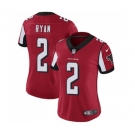 Women's Atlanta Falcons #2 Matt Ryan Red Team Color Vapor Untouchable Limited Player Football Jersey