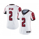 Women's Atlanta Falcons #2 Matt Ryan White Vapor Untouchable Limited Player Football Jersey