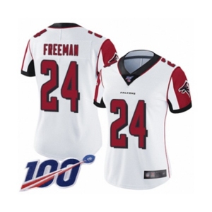 Women's Atlanta Falcons #24 Devonta Freeman White Vapor Untouchable Limited Player 100th Season Football Jersey